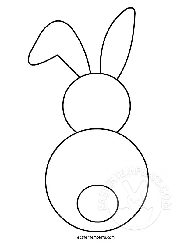 Cut Out Easter Bunny Template