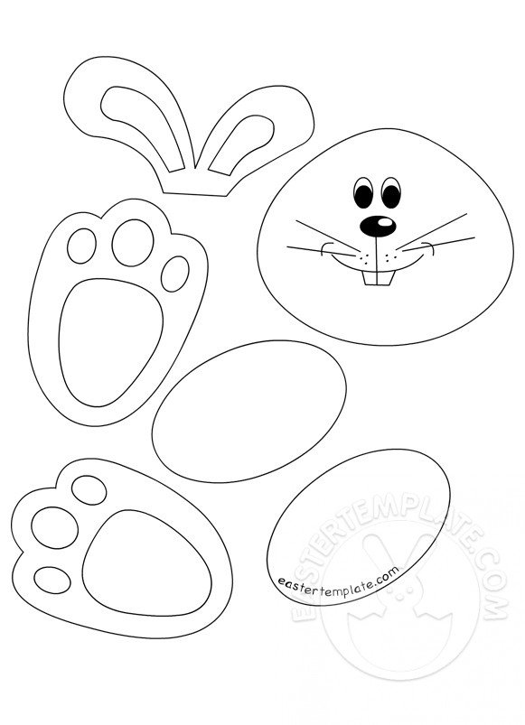Easter Bunny cut out Easter Template