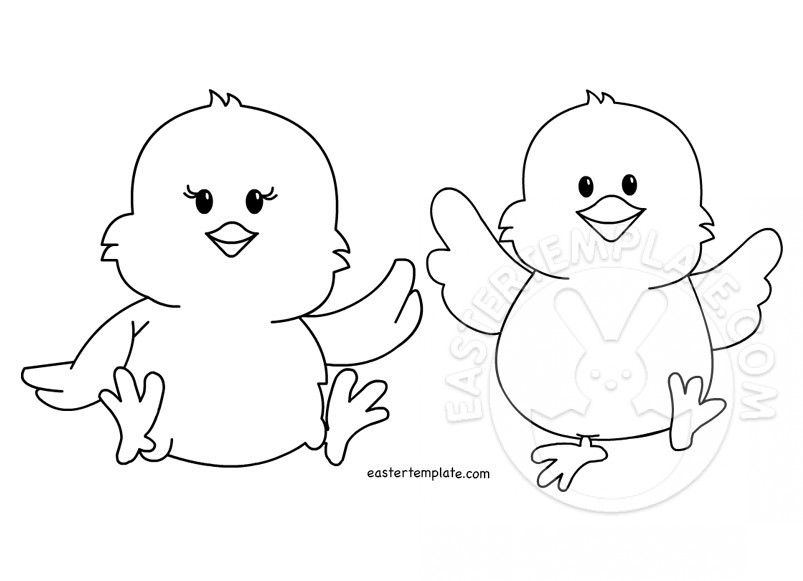 baby chicks coloring pages for easter - photo #13
