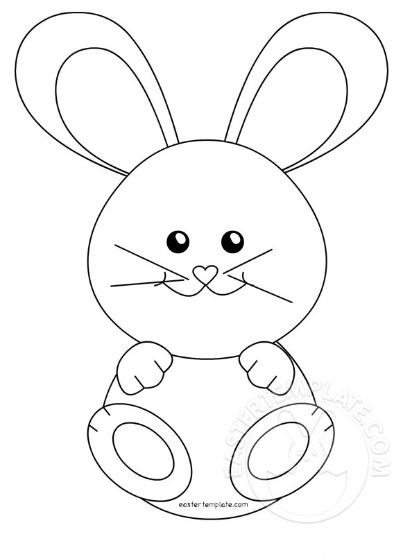 Easter Bunny coloring page | Easter Template