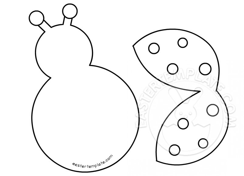 Ladybug Cut Out Pattern Easter Template