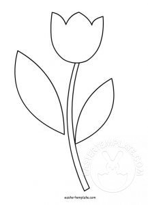 tulip leaf outline