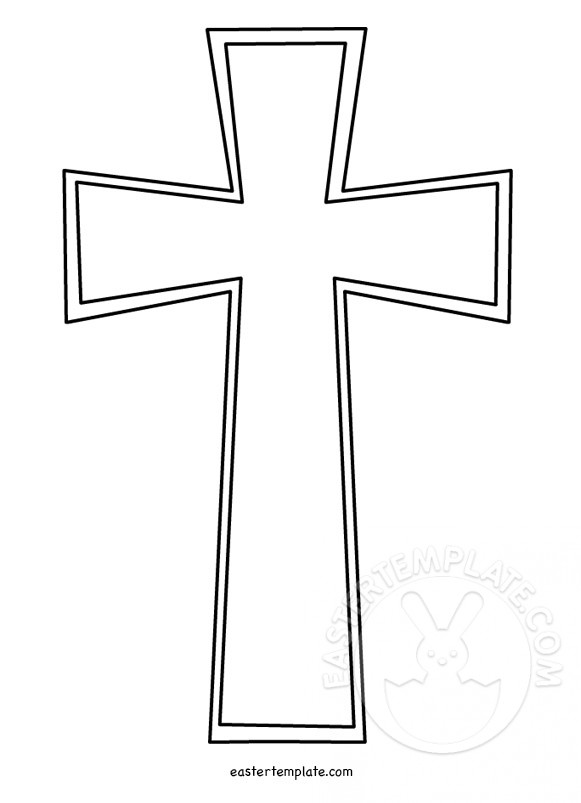 Christian cross Easter Template