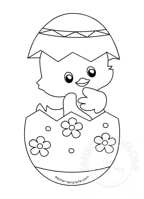 baby chicks coloring pages for easter - photo #24