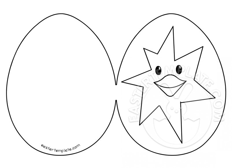 Easter Chick Card Template