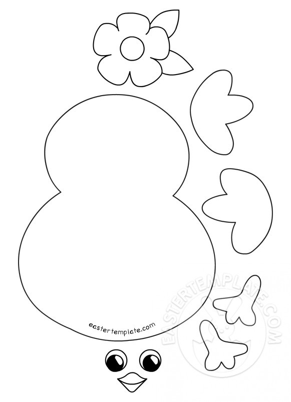 Easter Chick Craft Shapes Easter Template