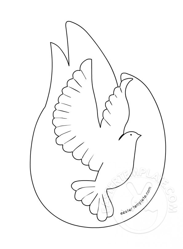 Holy spirit dove template printable Easter Template
