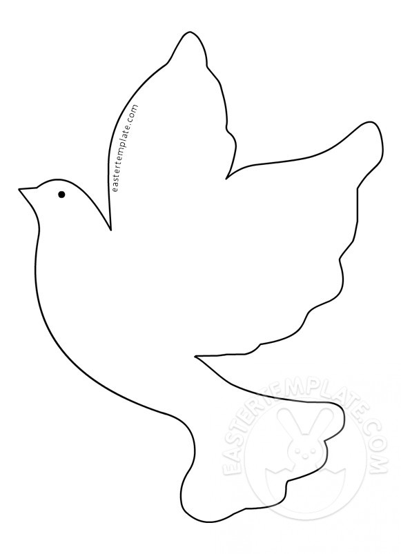 Dove Picture Printable Easter Template