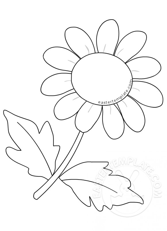 Daisy stem and leaves template Easter Template