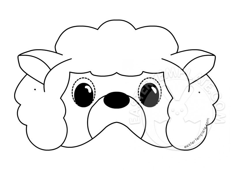 Lamb mask 4 Easter Template