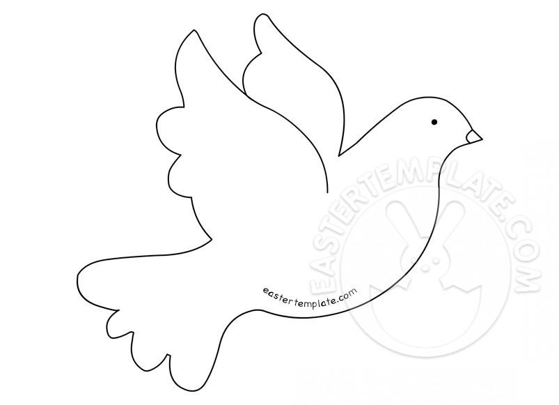 Printable Peace Dove Template Easter Template