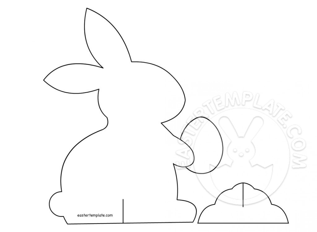 3d Paper Bunny Decoration Printable Easter Template