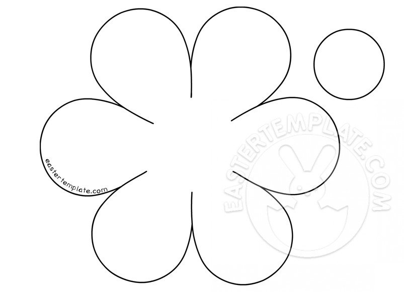 Easter Template 6 petal flower