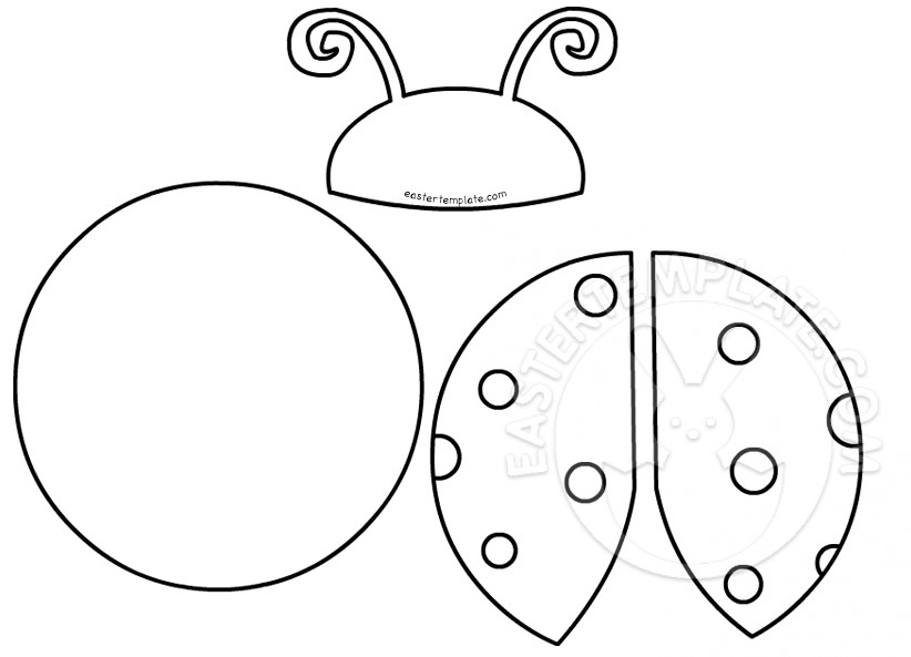 Printable Ladybug Cut Out Pattern Easter Template
