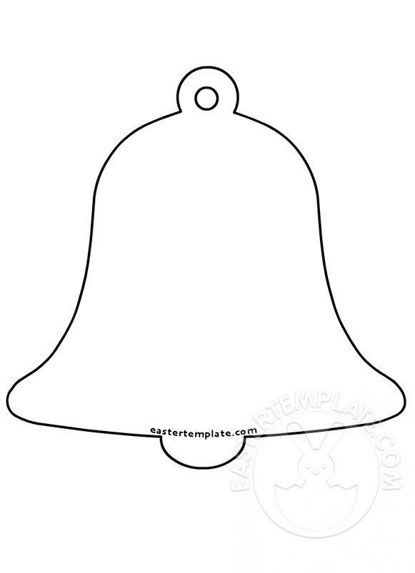 Printable bell ornament pattern Easter Template