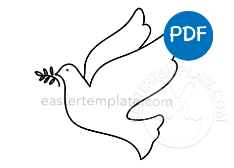 Free Peace Dove template Easter Template