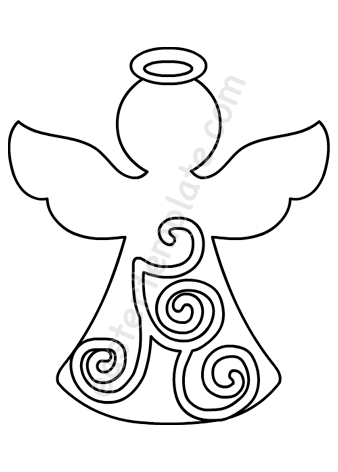 Angel craft template printable Easter Template