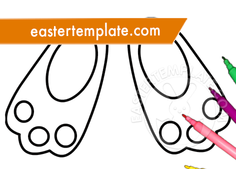 Rabbit Feet Template : Easter Bunny paw print pattern Use the