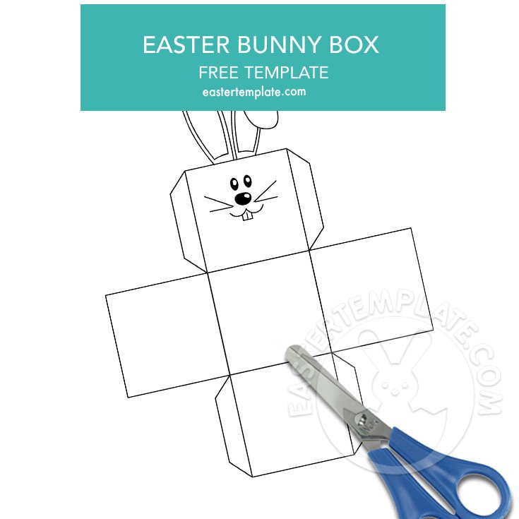 Easter bunny box printable Easter Template
