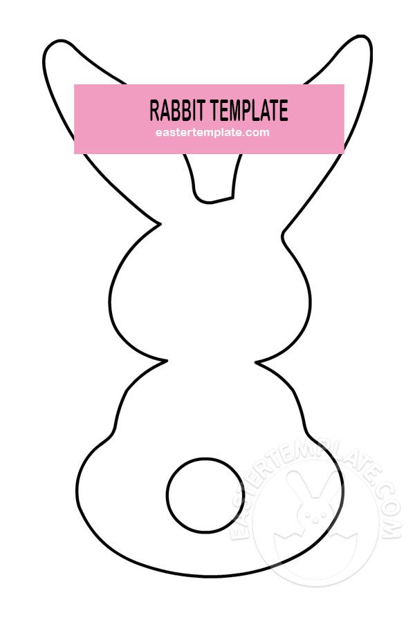 Rabbit template for decorations Easter Template