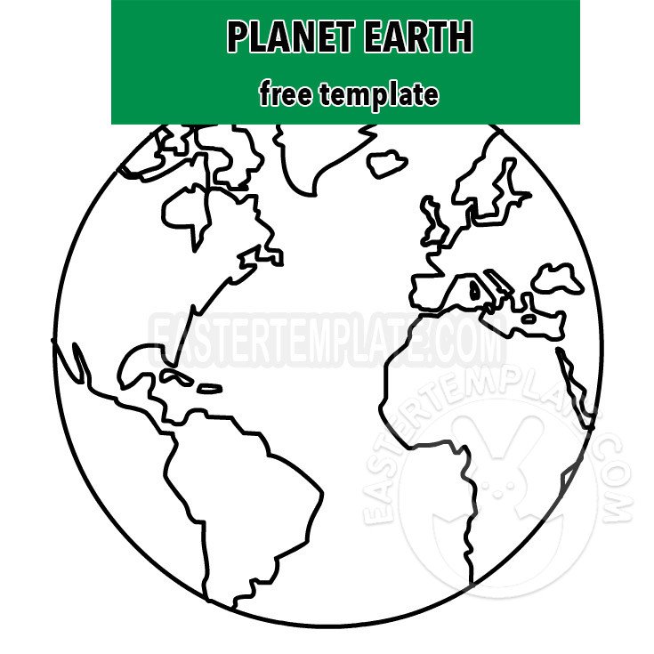 Planet Earth coloring page | Easter Template