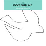 Dove outline printable | Easter Template