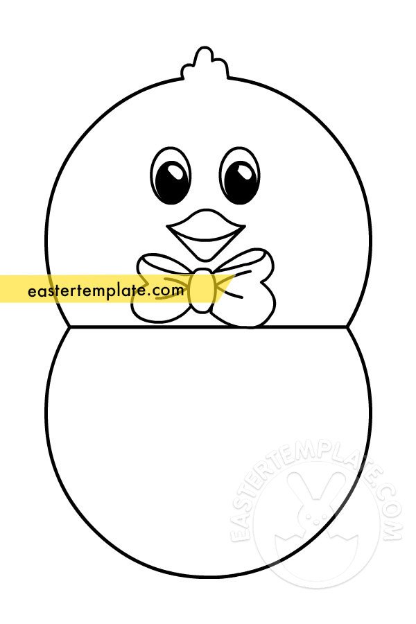 Easter Chick Card Template