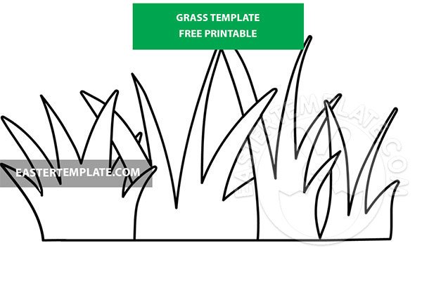 Grass Template Printable Easter Template