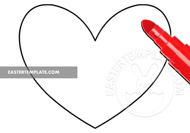 Free Printable Heart Template Easter Template