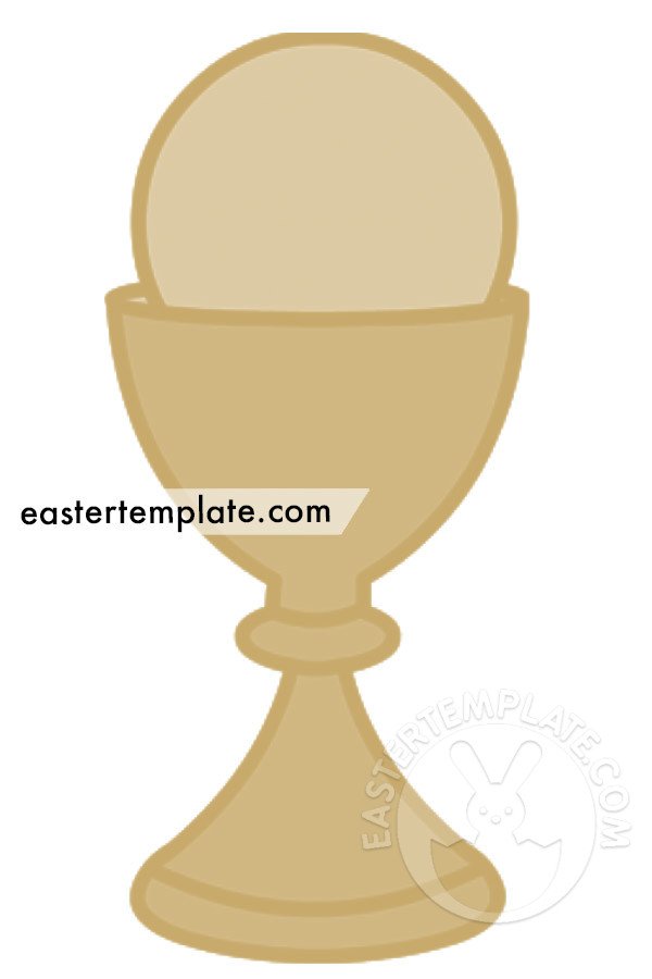 Gold chalice First Communion Easter Template