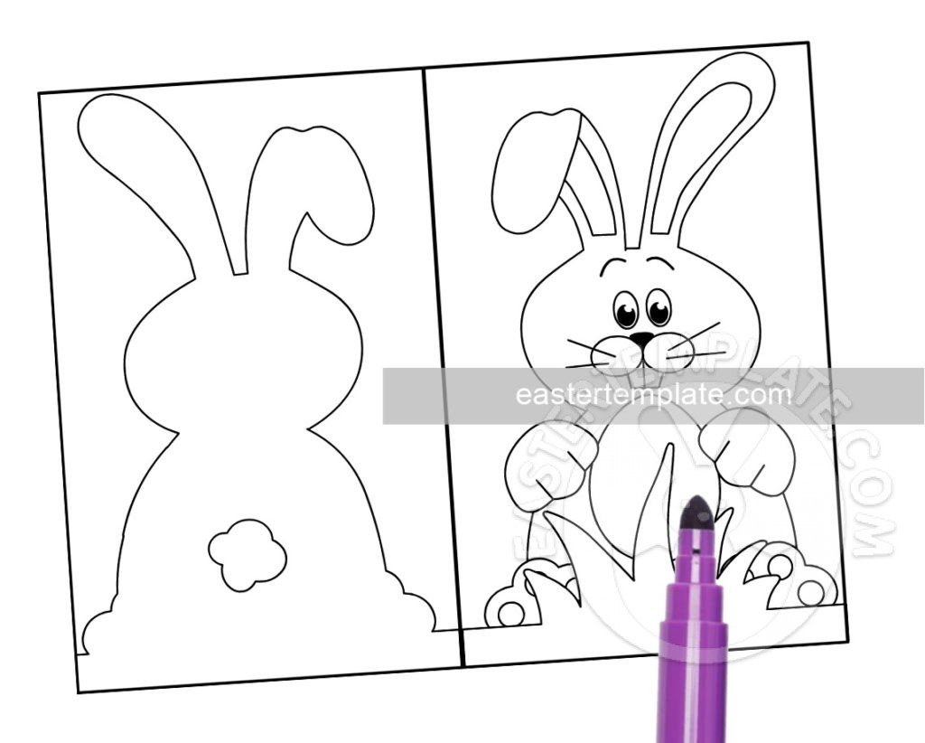 Easter card rabbit