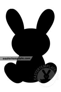 sitting bunny silhouette