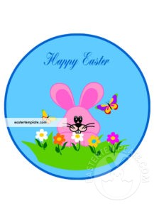 happy easter round sign