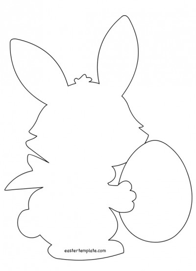 Bunny With Egg Template Easter Template 