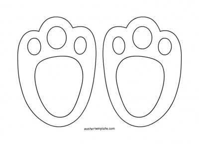 Easter Bunny Footprints Printable | Easter Template