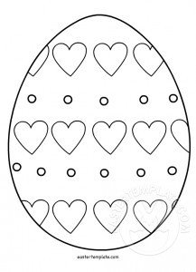 easter egg with hearts