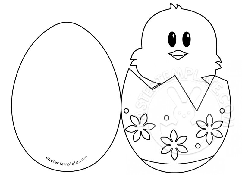 Easter Ideas Chick In Egg Card Easter Template