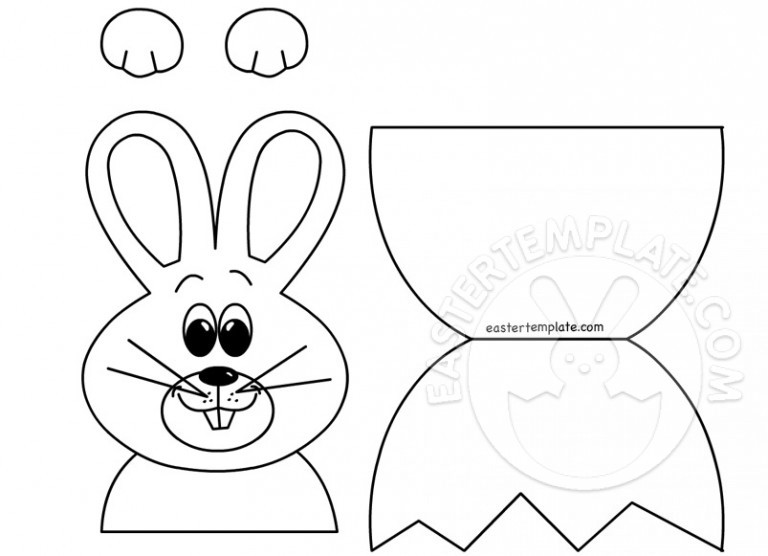 Easter Bunny and Egg craft template - Easter Template