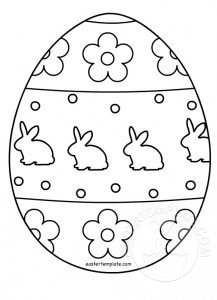 easter egg colouring page