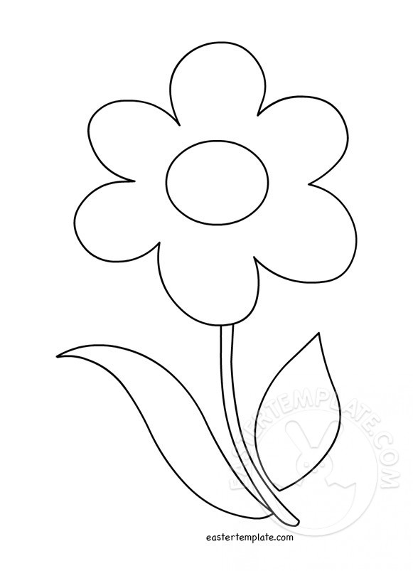 Flower With Stem Template Easter Template