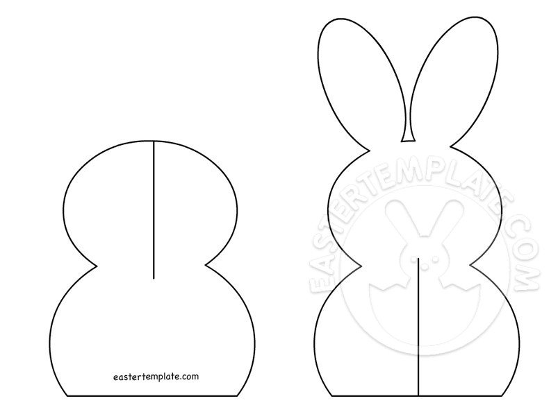 3D Paper Easter Bunny Easter Template