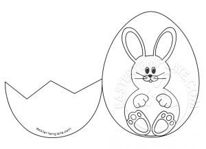easter bunny inside egg