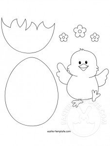 easter chick egg template