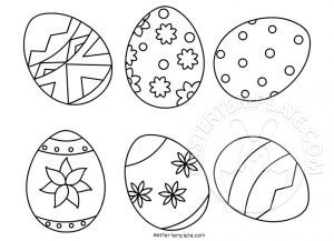 easter eggs coloring pages preschool