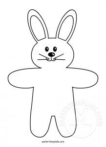 rabbit outline template