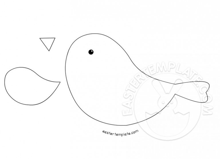 Spring Crafts Bird Template - Easter Template