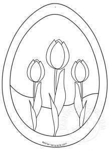 easter egg tulip pattern