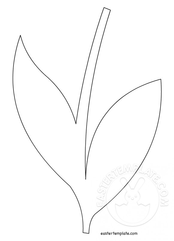 Flower Stem Cut Out Easter Template