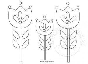 tulips coloring page