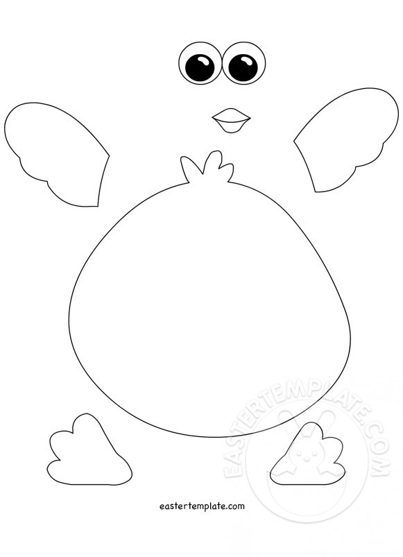Cute Baby Chick Crafts For Kids Easter Template
